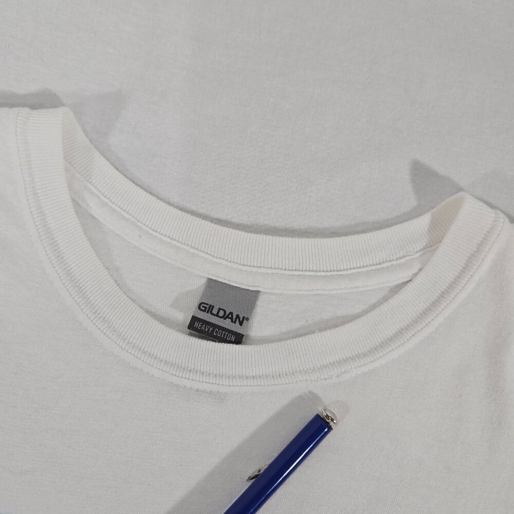 RARE Vintage 90's GILDAN Y2K Ice Cream Carton Skateboard WHITE T-Shirt Size L. - Picture 5 of 17